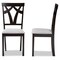 Baxton Studio Sylvia Grey Upholstered and Dark Brown Finished Dining Chair, PK2 142-8028 - alternate 4
